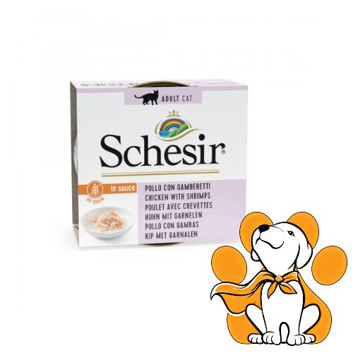 Schesir cat piletina i račići u prirodnom sosu 70g Slike