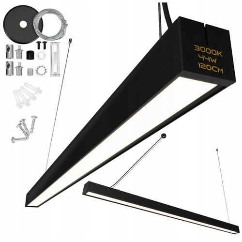  LED luster na sajli LED/44W/230V 3000K 120 cm, crne boje Slike