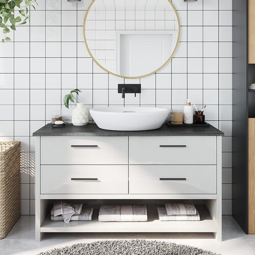  Kopalni&amp;scaron;ki pult temno siv 100x40x2 cm obdelan trden les Slike