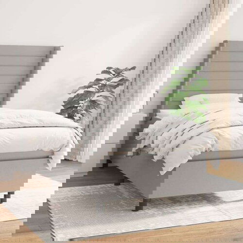  Krevet s oprugama i madracem svjetlosivi 100x200 cm od tkanine Cijene