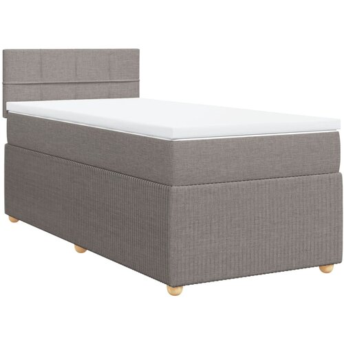 vidaXL Box spring postelja z vzmetnico taupe 80x200 cm blago, (21304747) Cene