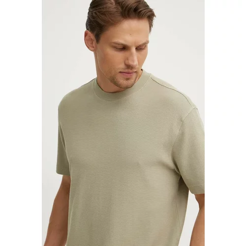 United Colors Of Benetton Pamučna majica za muškarce, boja: zelena, bez uzorka