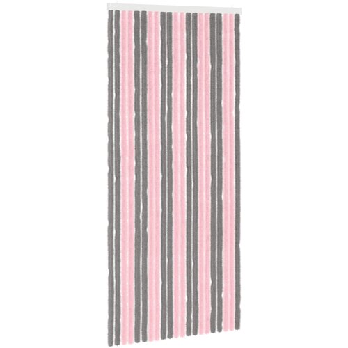 vidaXL Zavjesa protiv insekata Chenille Srebrno siva i ružičasta - Srebrno siva i ružičasta (dvostripa) 90 x 200 cm Cijene
