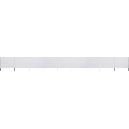  Vjetrobran s 9 panela od tkanine 1200 x 160 cm pje&scaron;čano bijeli Cijene