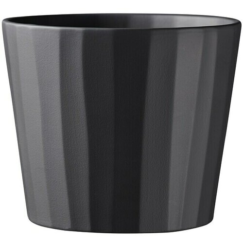 Soendgen Keramik Okrugla tegla za biljke (Vanjska dimenzija (&amp;oslash; x V): 13 x 11 cm, Crna, Keramika, Mat) Slike