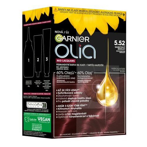Garnier Olia Big Kit permanentna barva za lase odtenek 5.52 Glassy Merlot 1 kos Cene