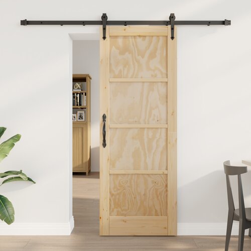 vidaXL drsna vrata s kompletom opreme 73.5x198.5 cm iz masivnega borovega lesa, notranja vrata 'ORKDAL'73.5x198.5x4 cm iz masivnega borovega lesa Cene