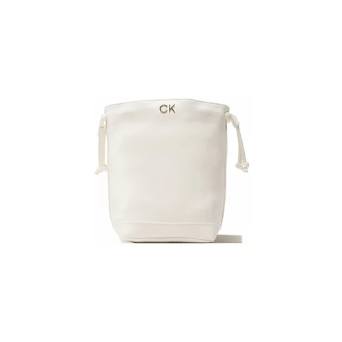 Calvin Klein Jeans Ročna torba Re-Lock Drawstring Bag Mini K60K610450 Bela