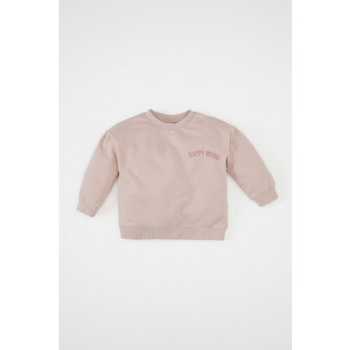 Defacto baby Girl Crew Neck Printed Sweatshirt Slike