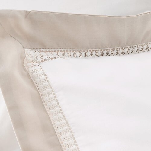 Bianca Bela/bež bombažna podalj&amp;scaron;ana posteljnina za zakonsko posteljo 230x220 cm Oxford Lace &amp;ndash; Slike