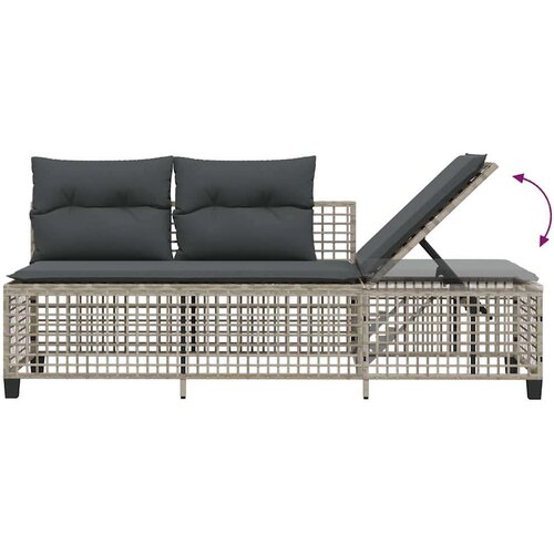  3-dijelni set kutne vrtnih sofa s jastucima od poliratana Slike