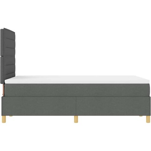  LED Box Spring Krevet Tamno siva 120 x 200 cm tkanina Slike