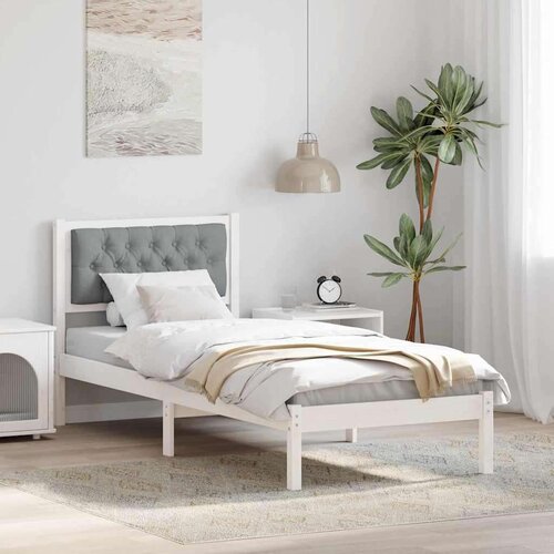  Okvir za krevet Svijetlo siva 90 x 190 cm tkanina Cene
