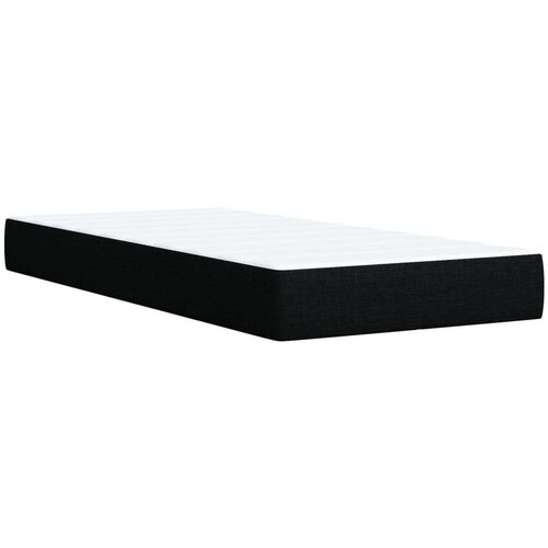 VidaXL Box spring krevet s madracem crni 90x190 cm od tkanine Slike
