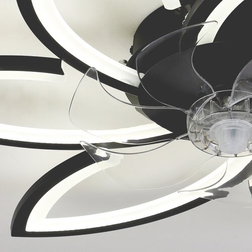  Brilagi-LED Prigu&amp;scaron;iva svetiljka sa ventilatorom LED/50W/230V 3000-6500K crna+daljinski upravljač Slike