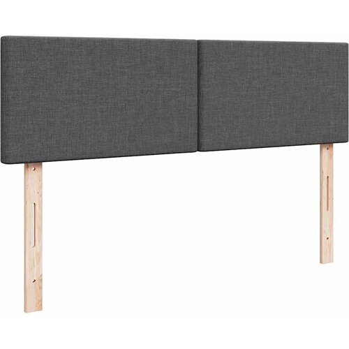  Otomanski krevet s madracem i LED tamnosivi 140x190 cm tkanine Slike
