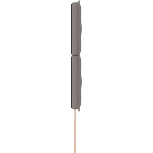  LED glava kreveta S LED lampica Sivo-smeđa 144 cm Poliester Slike