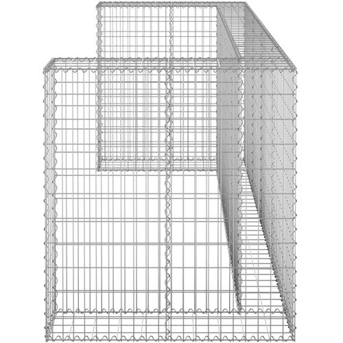 VidaXL Gabionski zid za kante od pocinčanog čelika 250 x 100 x 110 cm Slike