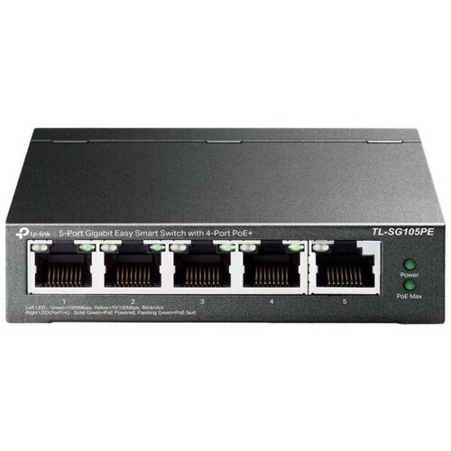  5-Port Gigabit Easy Smart Switch with 4-Port PoE+ 4× Gigabit PoE+ Ports, 1× Gigabit Non-PoE Ports 802.3af/at, 120 W PoE Power, D Cijene