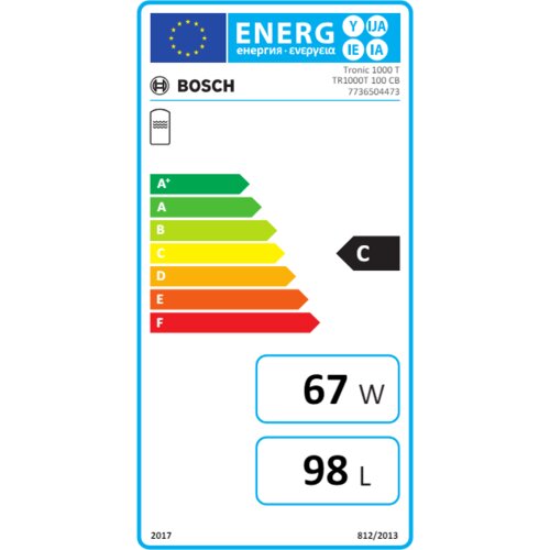 Bosch Bojler TR1000T100CB/akumulacioni/kupatilski/regulacija ispod pla&amp;scaron;ta/levi priključak/bela Slike