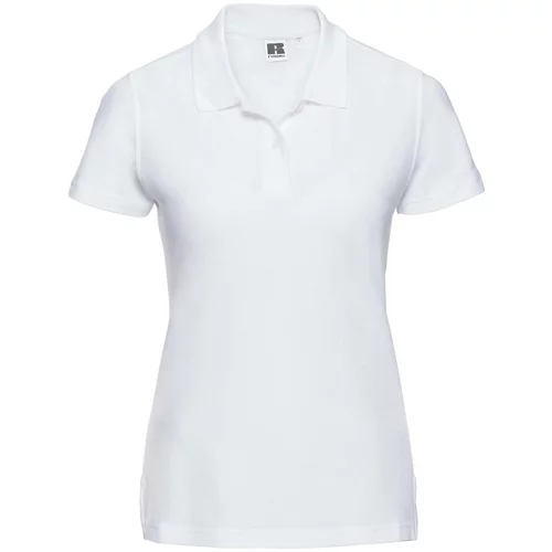 RUSSELL Women's white cotton polo shirt Ultimate