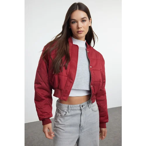 Trendyol Burgundy Bomber Puffer Jacket