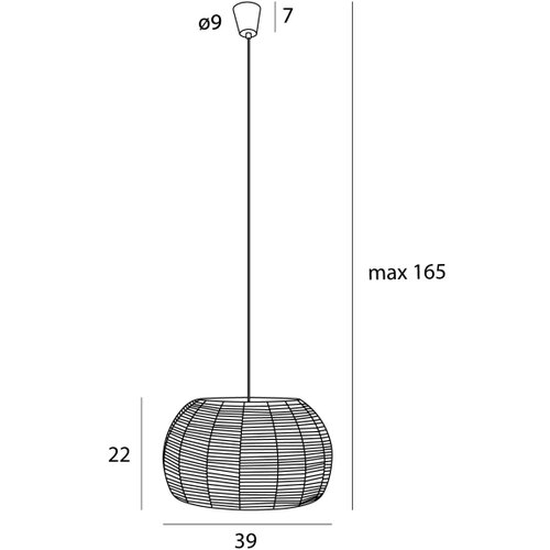  MAXLIGHT P0583 - Visilica na sajli PRASLIN 1xE27/15W/230V prečnik 39 cm bež Slike