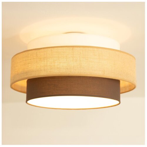 Brilagi plafonska svetiljka resna 1xE27/60W/230V prečnik 40 cm bež/crna Cene