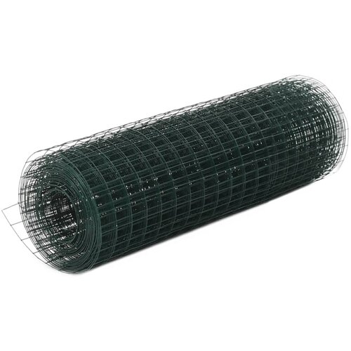 vidaXL Žična mreža za ograjo jeklo s PVC oblogo 25x0,5 m zelena, (20821874) Cene