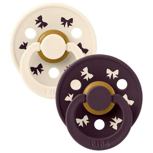 Bibs Colour dude (okrugle) - Holiday Bow (vel.2) Ivory Plum Cene