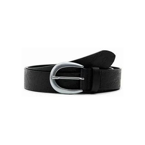 Desigual Pasovi BELT_LOGO ONDAS Črna Cene