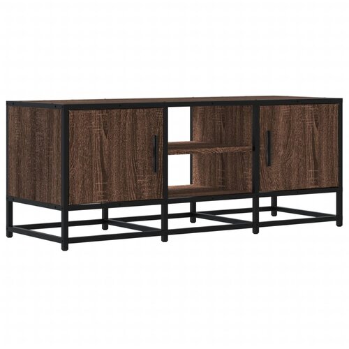 Maison Chic TV omarica - TV stojalo - Televizijska omarica rjavi hrast 100x35x41 cm inženirski les, (21700202) Slike