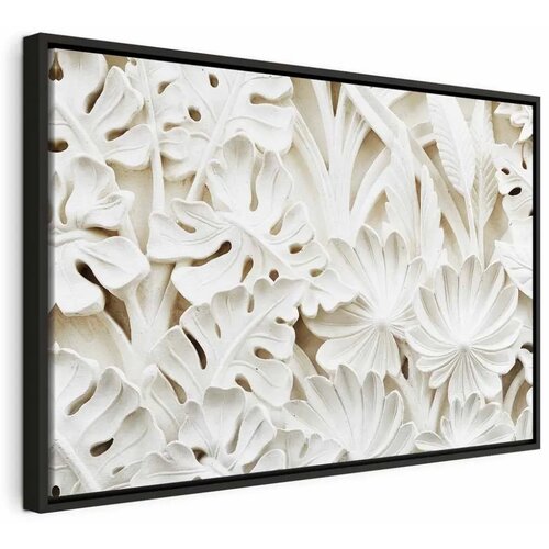  Slika - Ceramic Leaves (1 Part) Wide 90x60 U crnom drvenom okviru Cijene