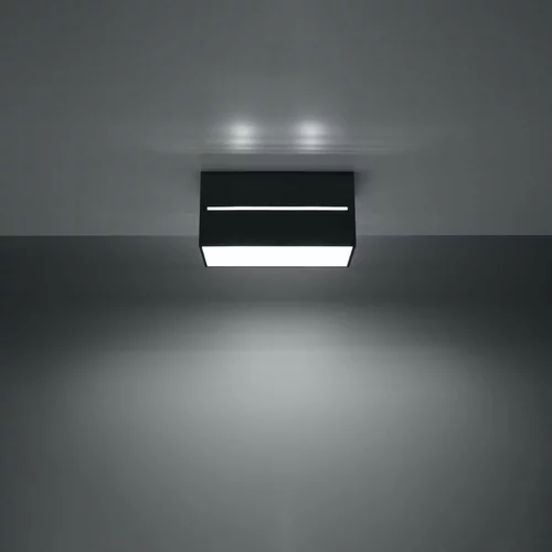 Nice Lamps Črna stropna svetilka s kovinskim senčnikom 10x20 cm Lorum –