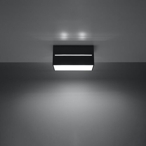 Nice Lamps Crna stropna svjetiljka s metalnim sjenilom 10x20 cm Lorum – Cijene
