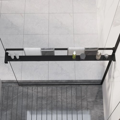  Polica za zid tuš-kabine crna 100 cm aluminijska Cijene