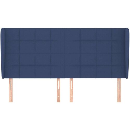  Uzglavlje s u&amp;scaron;ima plavi 163x23x118/128 cm od tkanine Slike