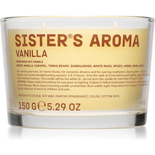 Sister's Aroma Candle Vanilla mirisna svijeća 150 g Cijene
