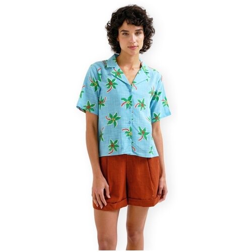 Compania Fantastica Topi & Bluze COMPA&Ntilde;IA FANT&Aacute;STICA Shirt 43115 - Conversational 17 Modra Cene