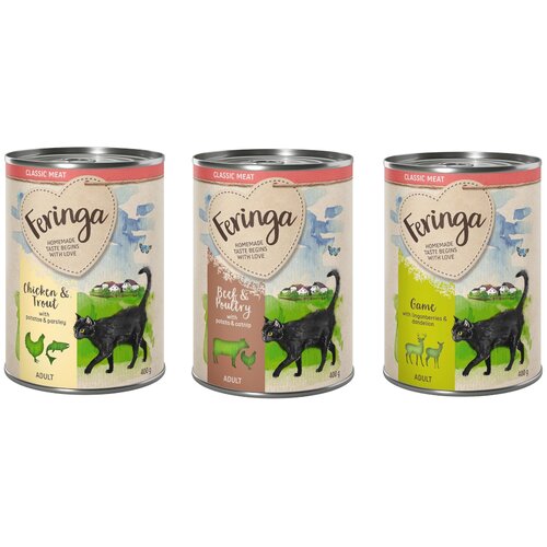 Feringa Probno pakiranje Classic Meat 6 x 400 g - Miješano pak. 3: divljač, govedina i perad, piletina i pastrva Cijene