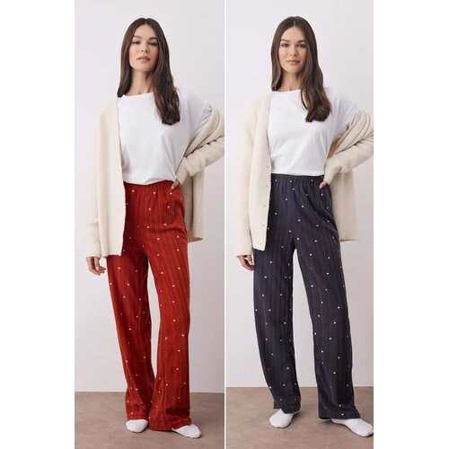 TRENDYOLMILLA Ženski set donjeg dela pidžame Thmaw25Pj00004, 2 komada, Šareni Cene