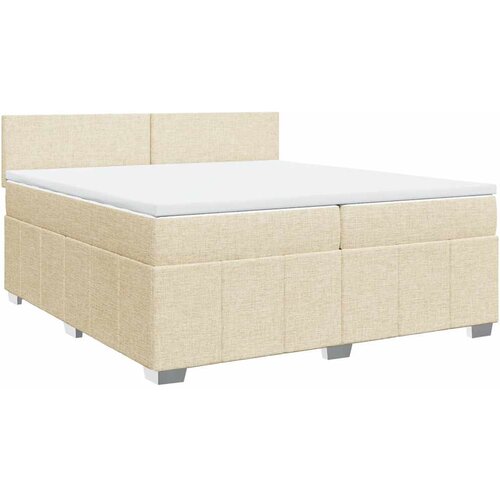 Maison Chic Box spring postelja - Vzmetna postelja z vzmetnico krem 200x200 cm blago SL11477, (21883782) Cene