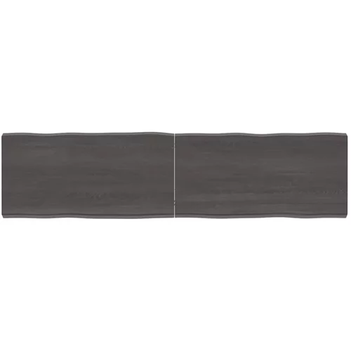 vidaXL Mizna plošča temno siva 160x40x6 cm obdelana trdna hrastovina, (20979824)