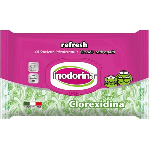Inodorina Vlažne maramice sa antiseptikom Refresh Chlorhexidine, 40 kom Cene