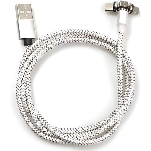  USB punjački kabel 3u1 s magnetskim konektorima - Srebrna KP30707 Slike