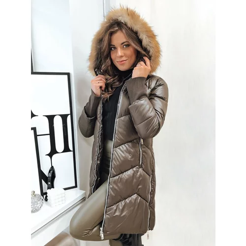 DStreet Women's quilted winter jacket LAGOON mocha