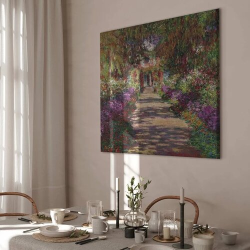  Slika - Claude Monet &amp;ndash; A Pathway in Monet\&amp;#039;s Garden 60x60 Na talijanskom platnu Slike