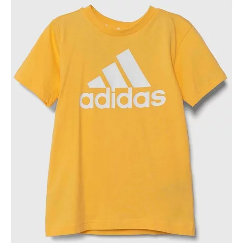 Adidas Dječja pamučna majica kratkih rukava boja: žuta, s tiskom