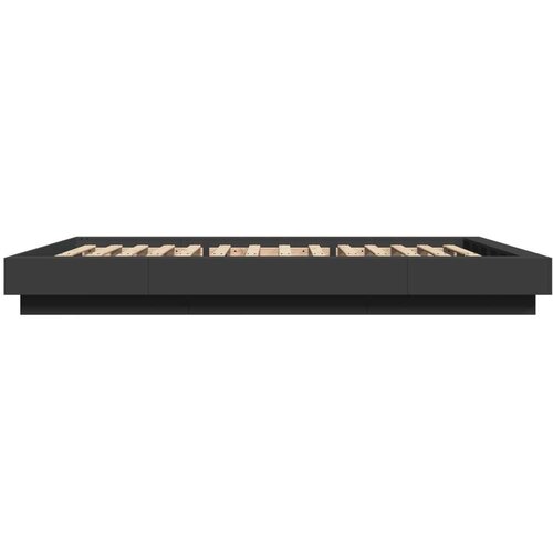 VidaXL Okvir za krevet s LED svjetlima crni 120 x 190 cm drveni Slike