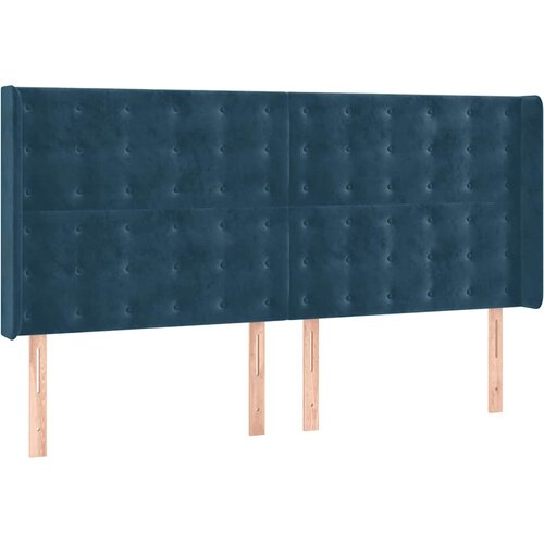  box spring s madracem LED tamnoplavi 200x200 cm bar&amp;scaron;un Slike